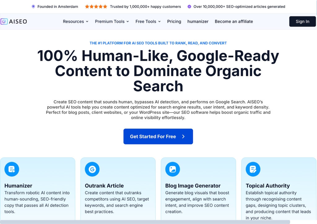 AISEO, one of the ai products to sell