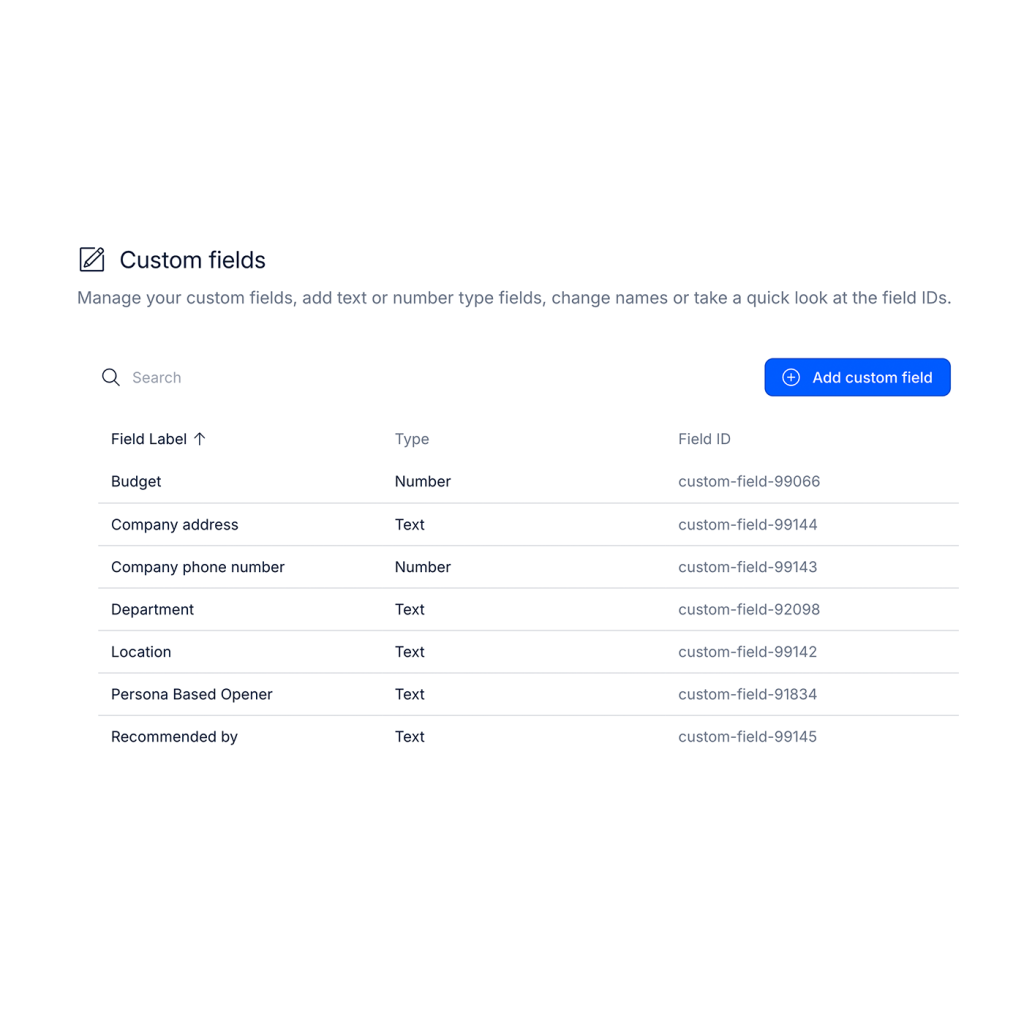 Personalize further with custom fields