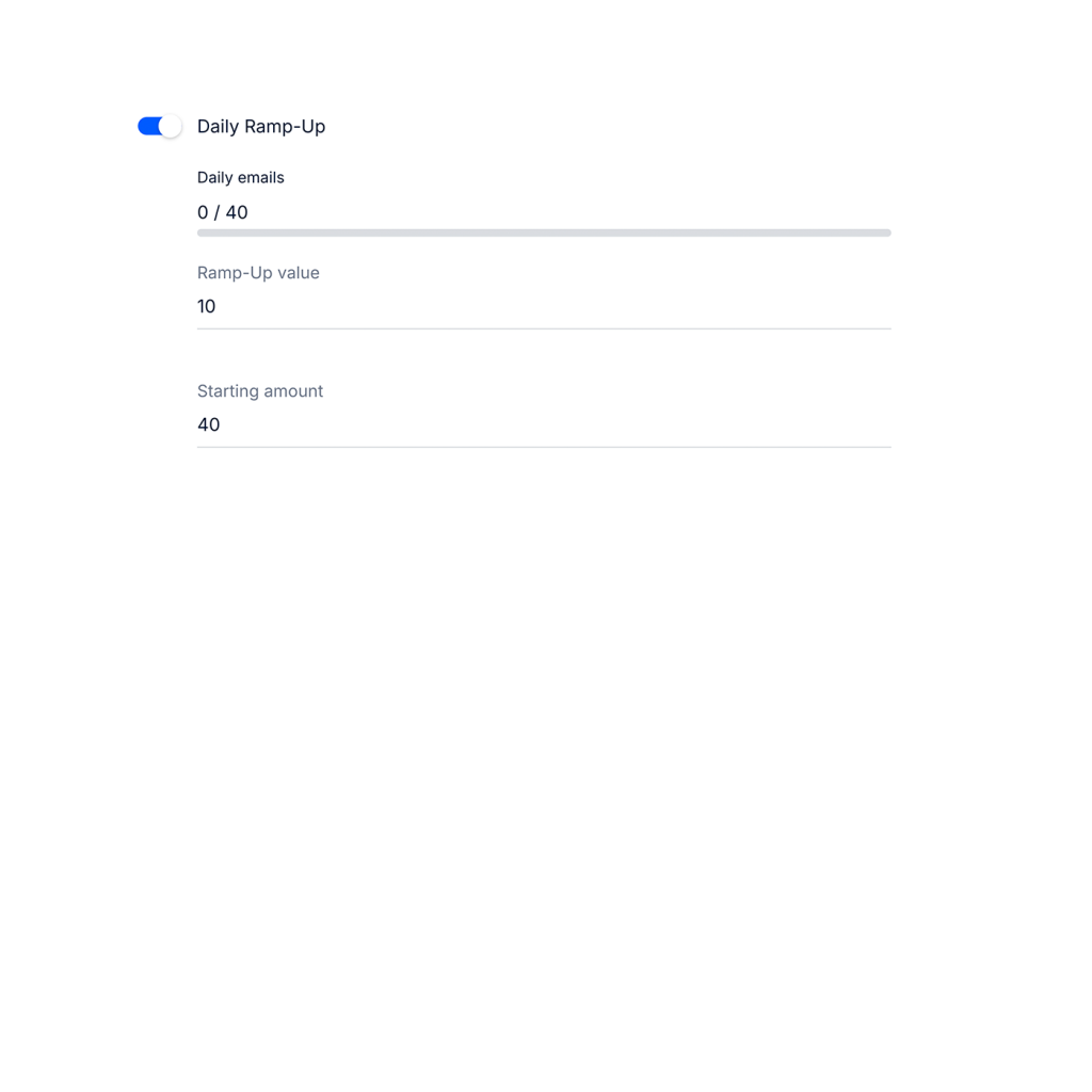 Safely scale sending with Ramp-Up mode