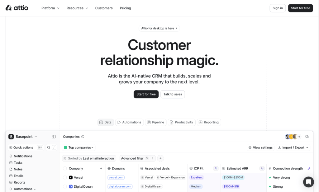 Attio as a sales acceleration software