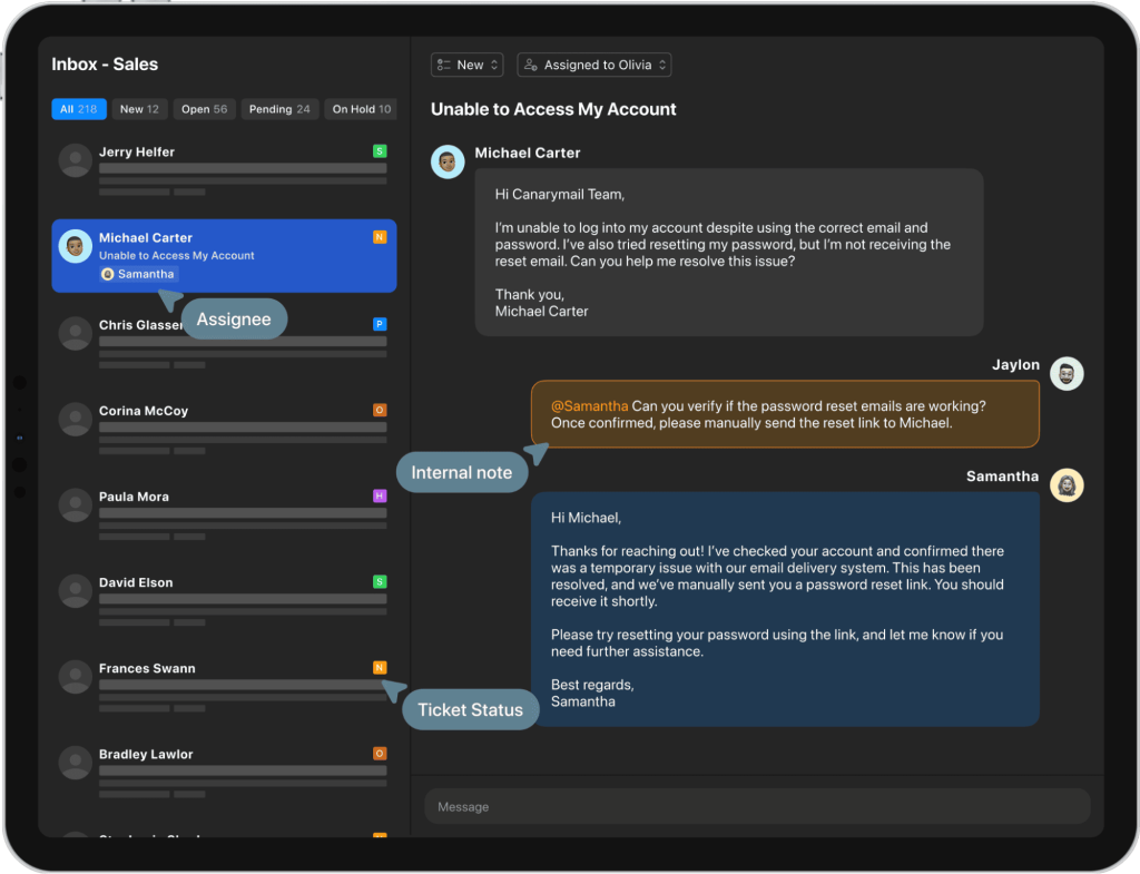 CanaryMail—Best for secure email management