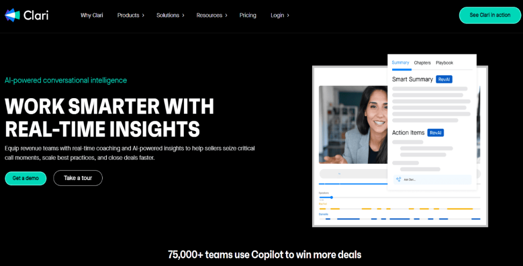 Clari Copilot as an ai sales coaching tool