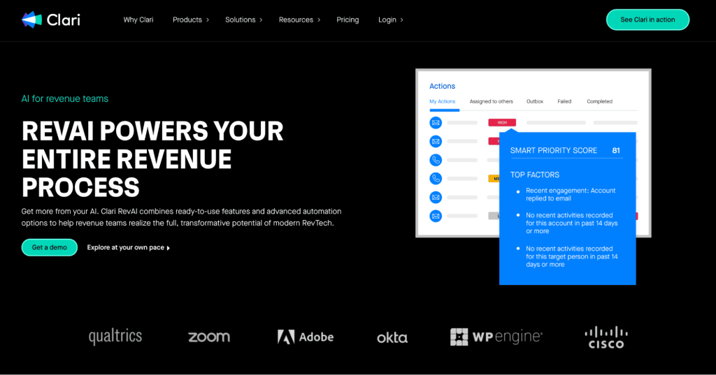 Clari for ai sales funnel