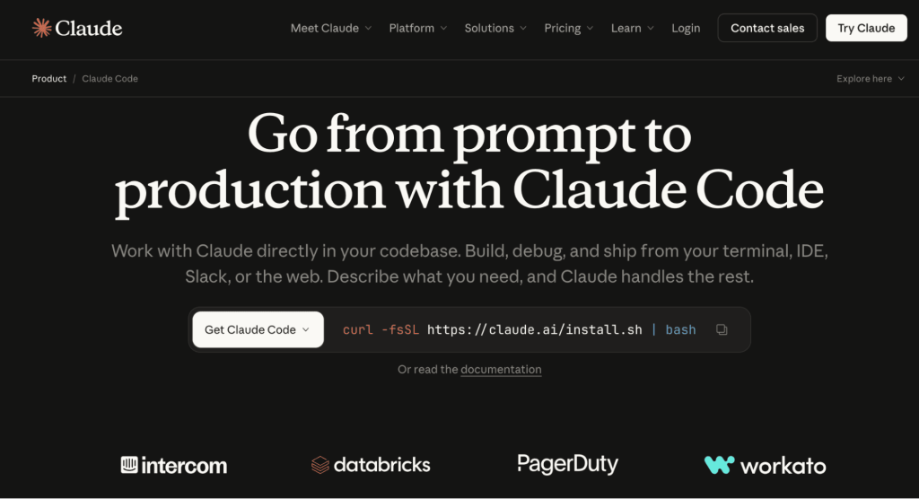 Claude Code as one of the AI sales tools