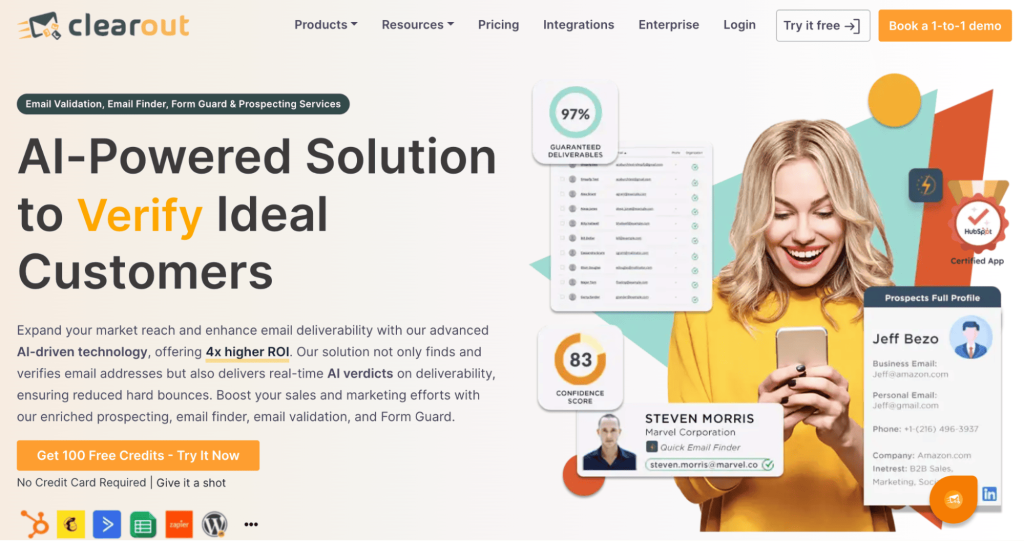Clearout as one of email deliverability tools