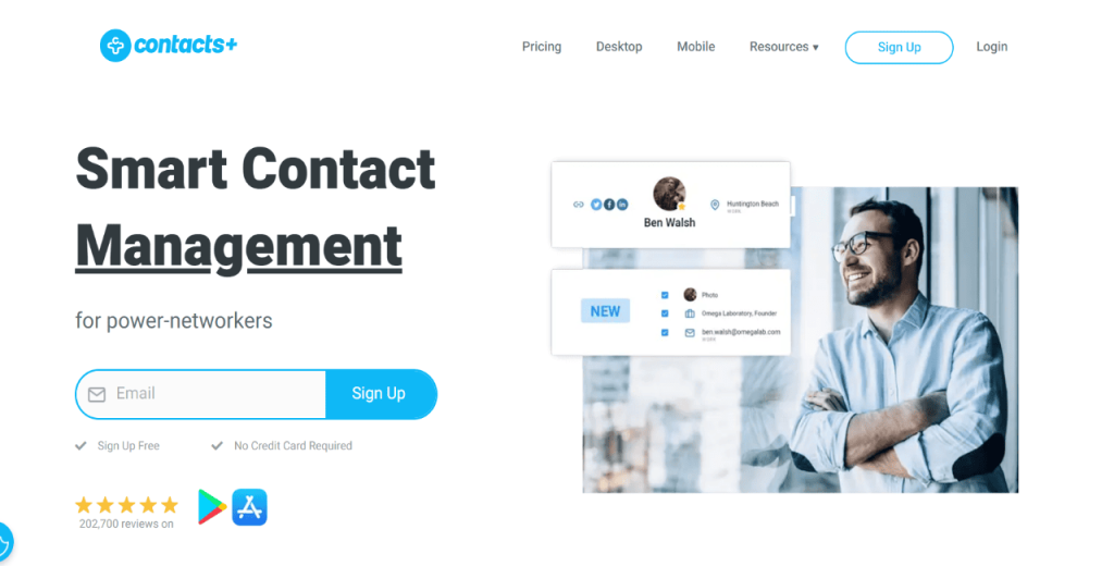 Contacts+ as a personal CRM