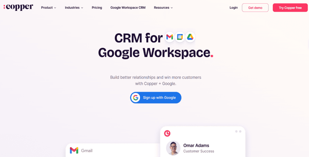 Copper CRM with Google Workspace AI, as your ai based crm