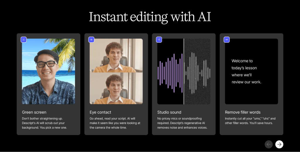 Descript, ai tools for linkedin content creation
