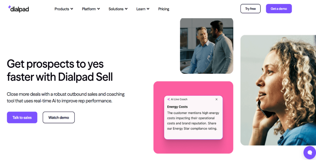 Dialpad AI Sales as an ai for cold calling