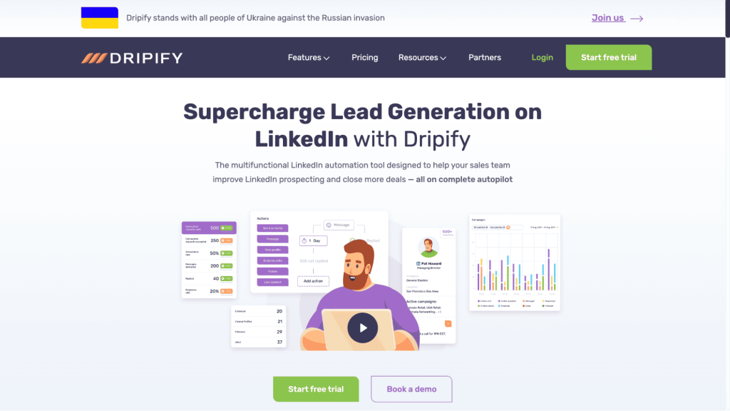 Dripify as one of the best linkedin outreach tools