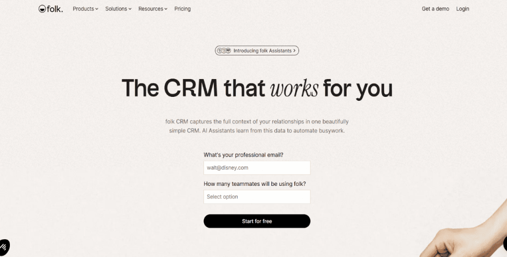 Folk as a personal CRM