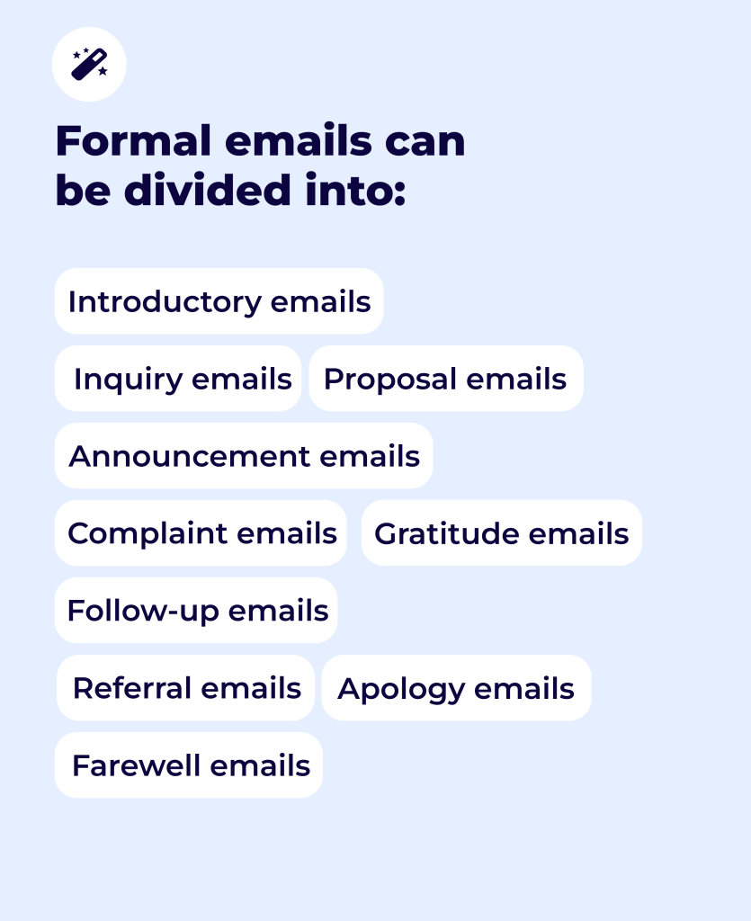 formal email examples of formats