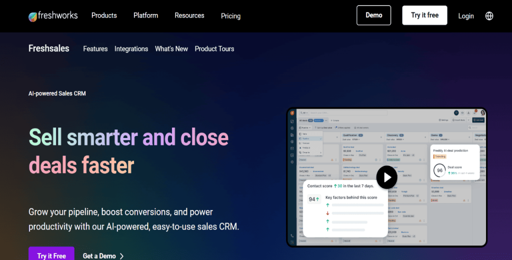 Freshsales (Freshworks) could be your ai in crm