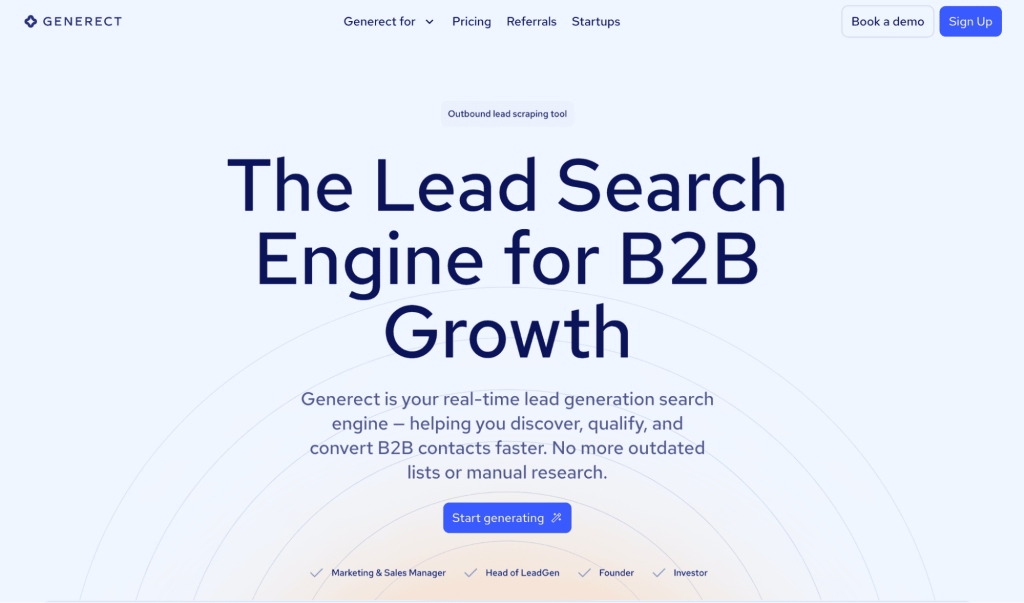 Generect as a sales acceleration software