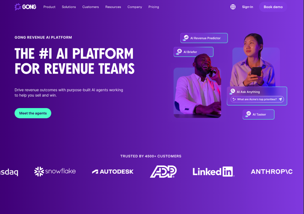 Gong, one of the ai products to sell