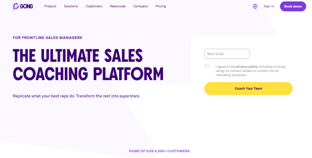 Gong.io as an ai sales coaching tool