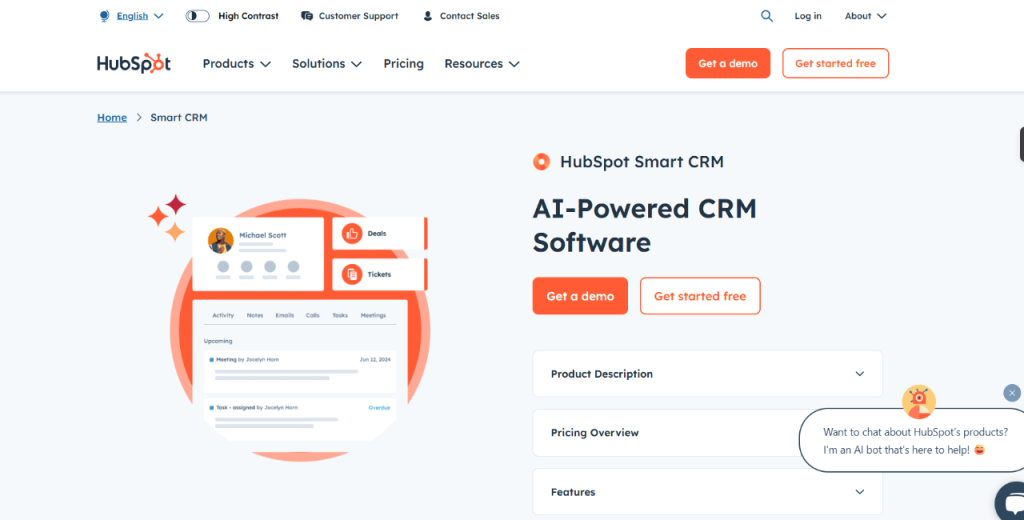 HubSpot CRM + AI tools - your ai-based crm