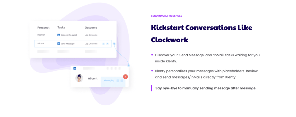 Klenty as a linkedin outreach tool