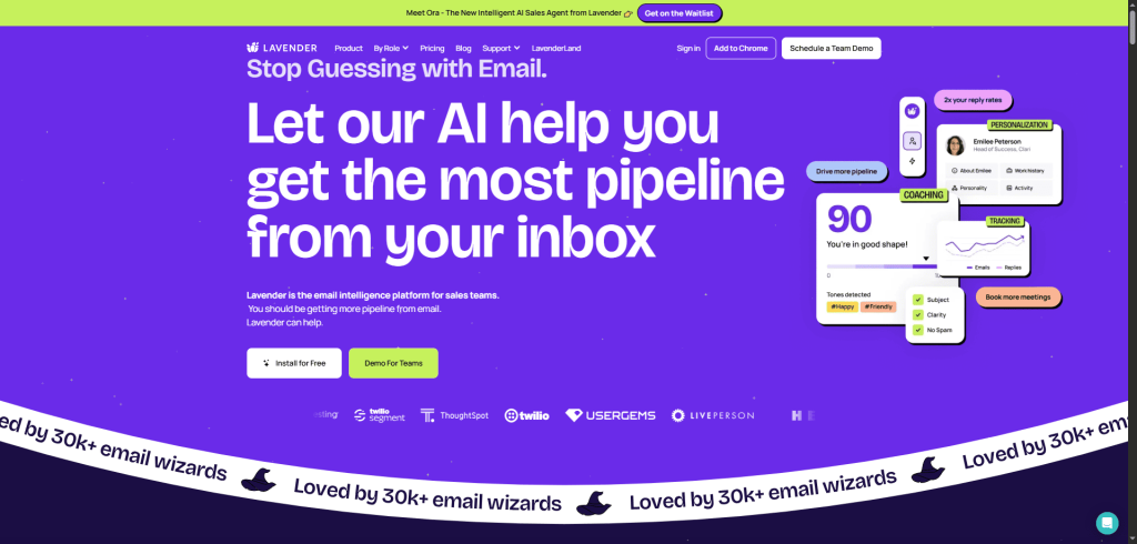 Lavender as a part of ai sales strategy