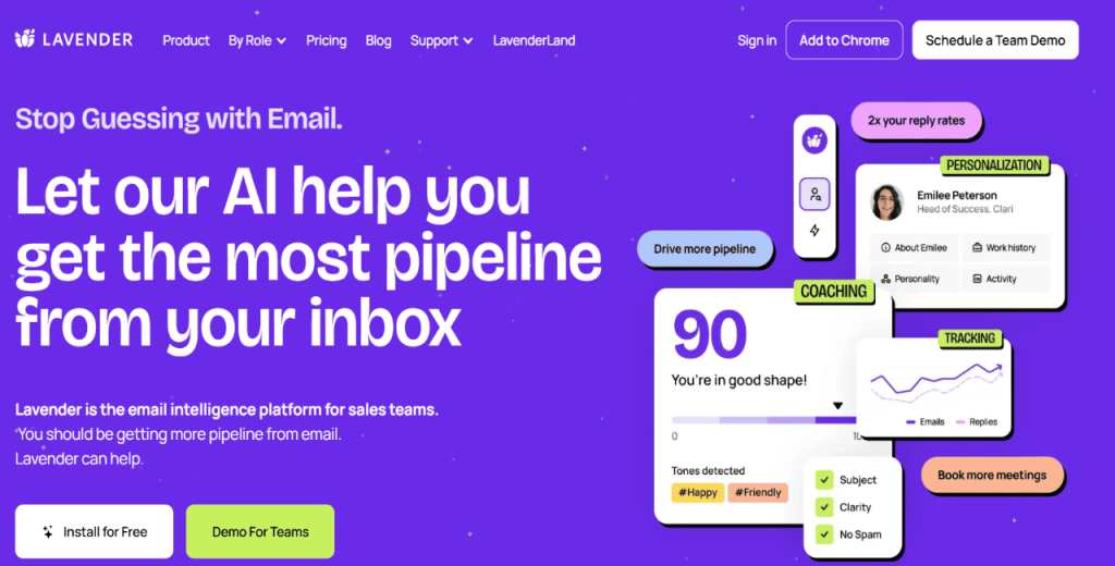 Lavender for ai outbound sales