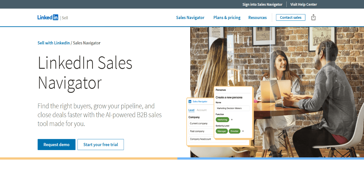LinkedIn Sales Navigator as one of the Cognism alternatives