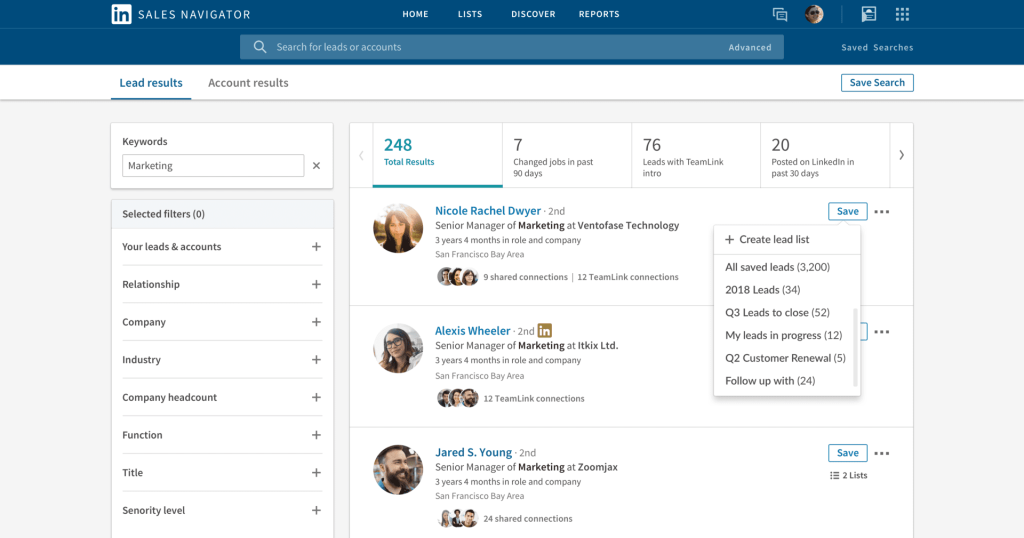 what is linkedin sales navigator and how does its interface look like