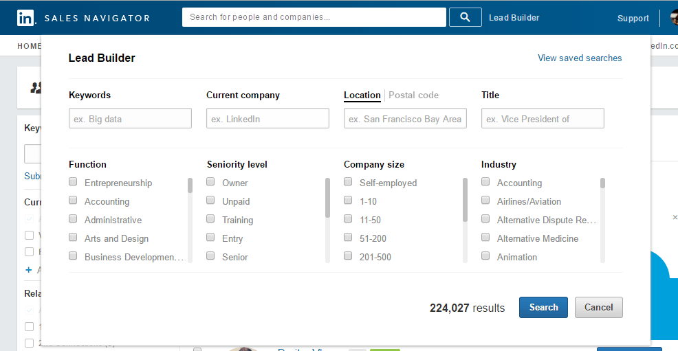 Sales Navigator screenshot 1