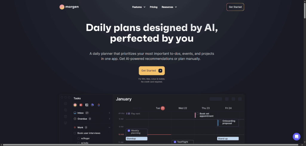 Morgen as an AI Productivity tool