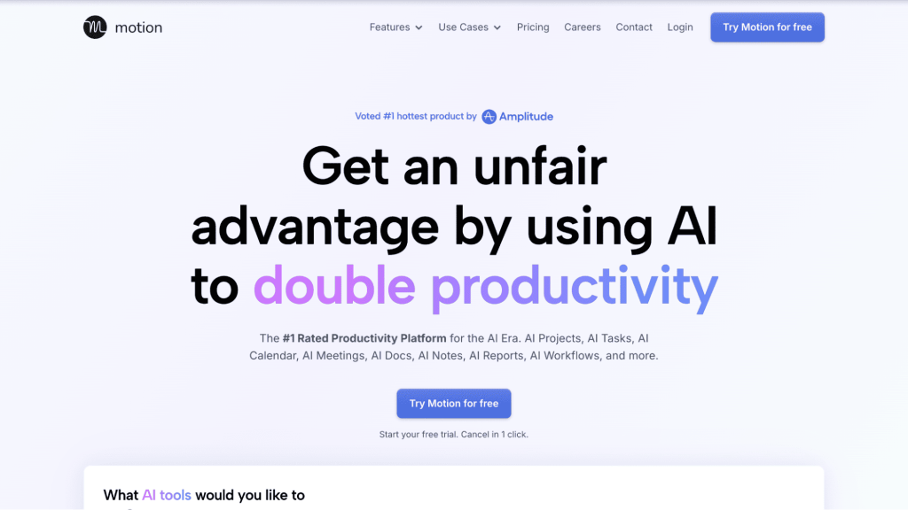 Motion, probably the best ai scheduling assistant