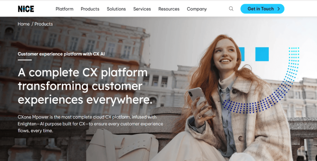 NICE CXone - cold calling ai