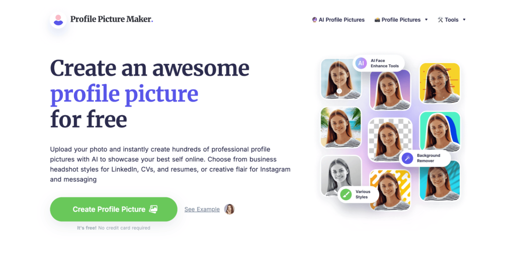 ProfilePicMaker ai tools for linkedin profile