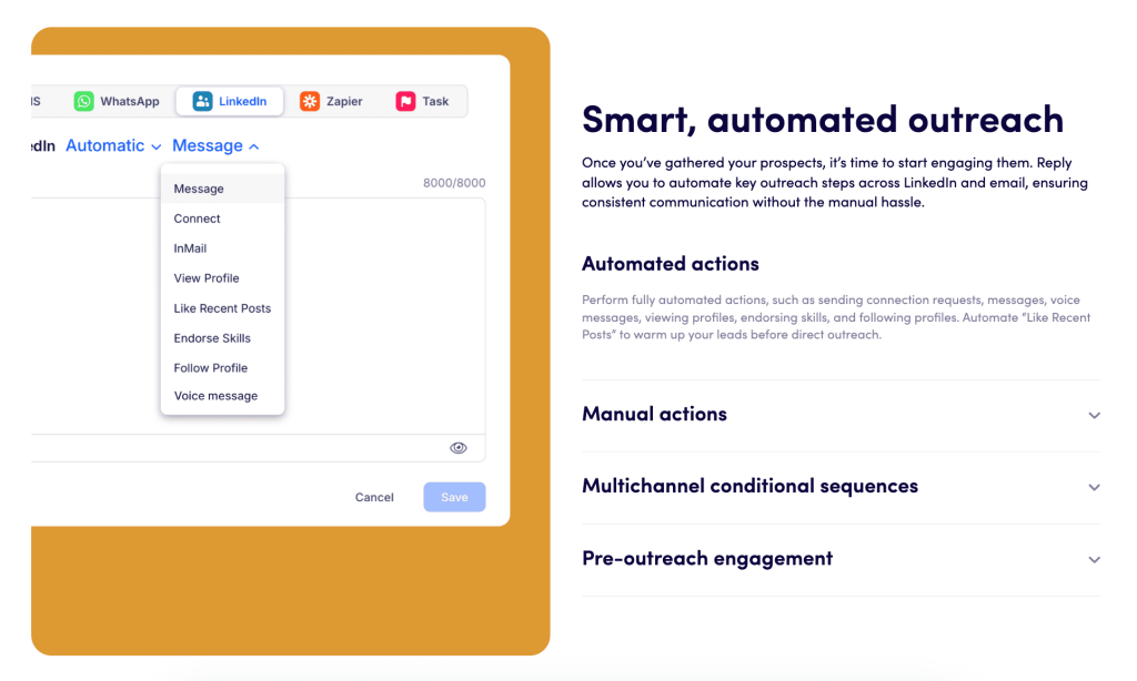 Reply.io ai tools for linkedin lead generation