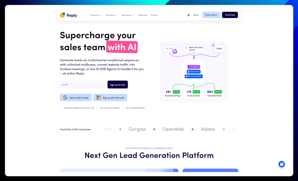 Reply.io as one of the phantombuster alternatives