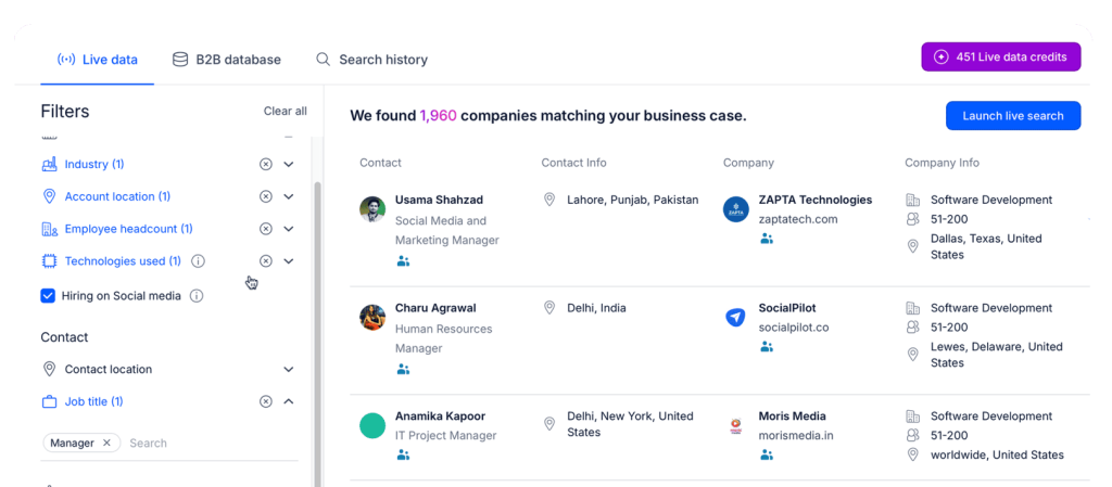 Reply's database with email adresses