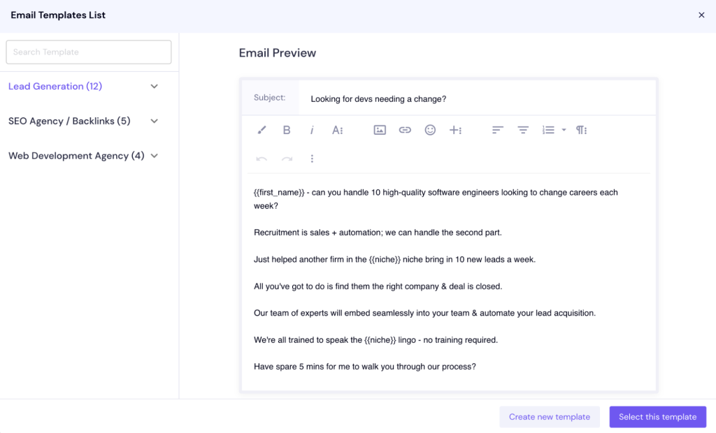 smartlead ai reviews with its email templates