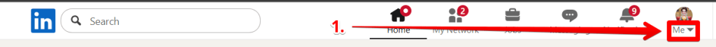 Step 1 Click “Me” to download linkedin contacts