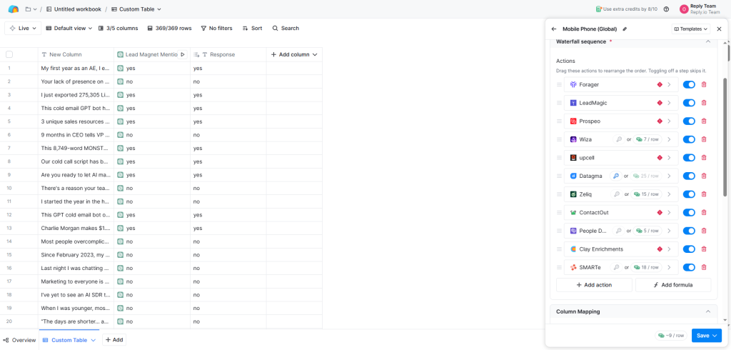 Step 3 Configure your waterfall