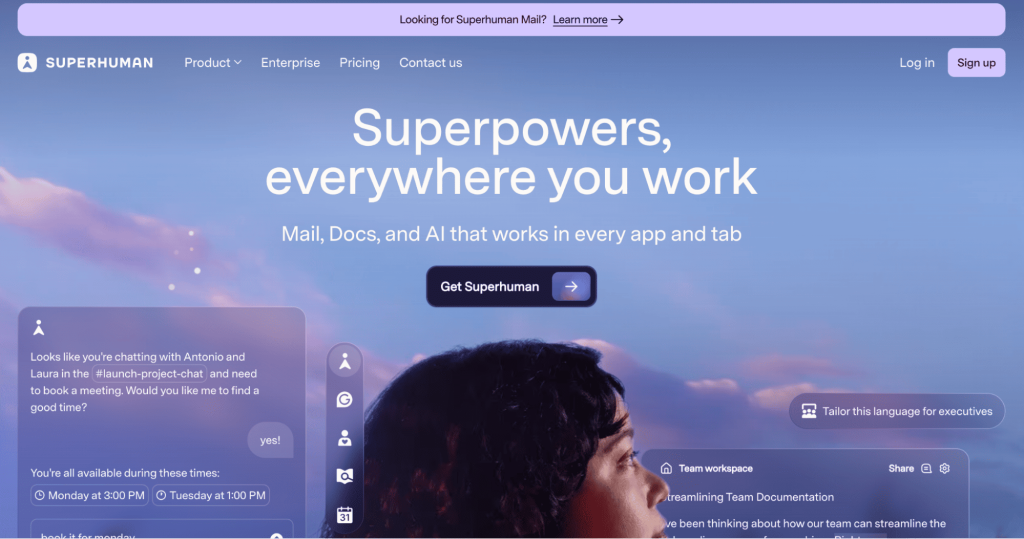 Superhuman as an AI email cleaner
