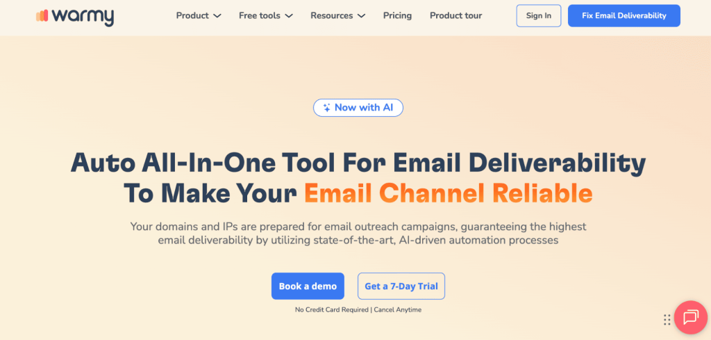 Warmy as one of email deliverability tools