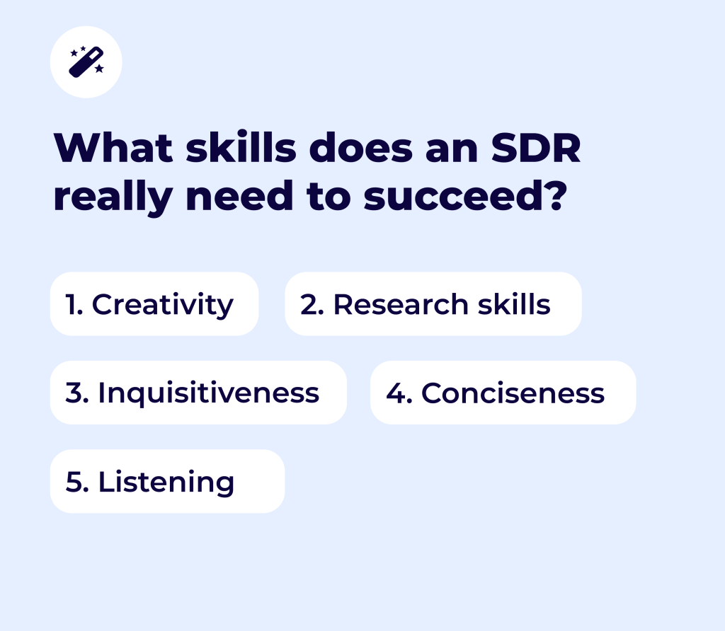 What skills does an SDR really need to succeed_