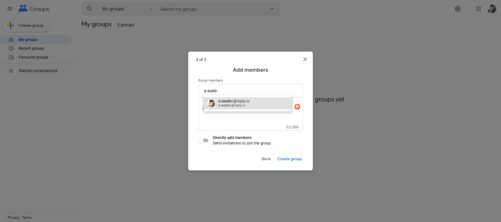 adding people in google groups to increase the number of how many recipients does gmail allow