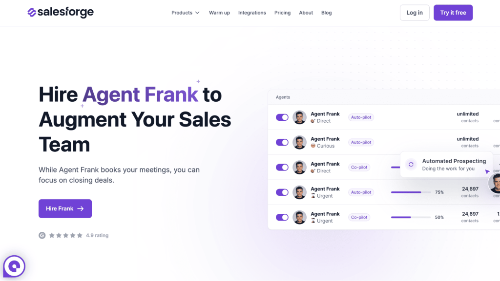 agent frank as one of the ai sdr tools