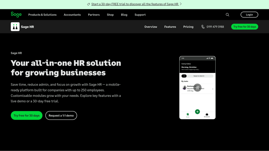 ai solutions for small business, including sage HR