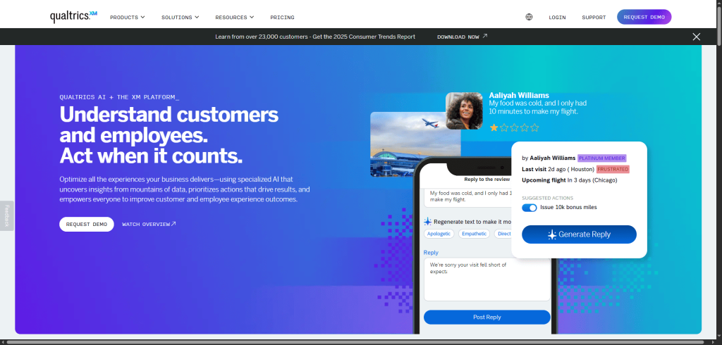 ai tools used for market research include Qualtrics XM