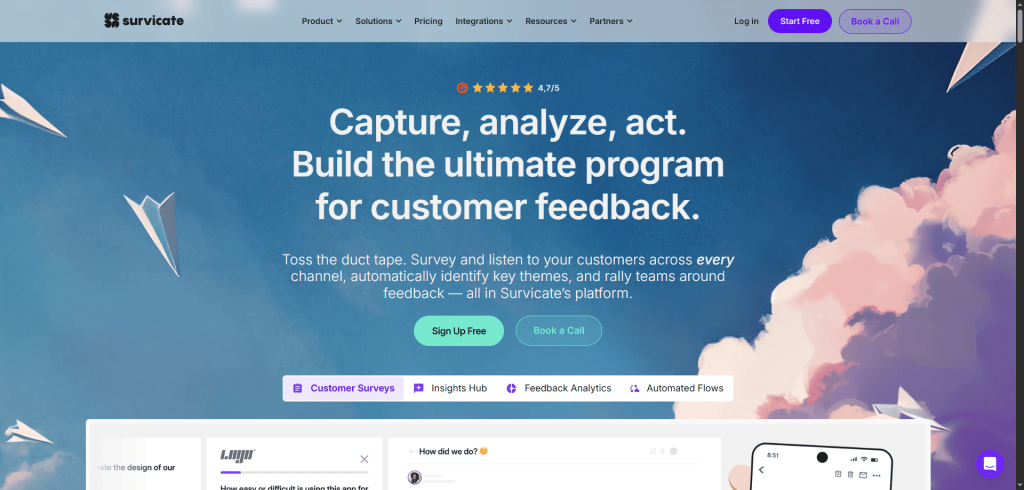ai tools used for market research include Survicate