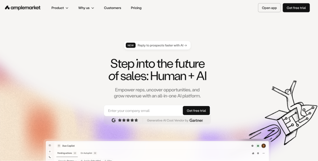 amplemarket as one of the Dripify alternatives
