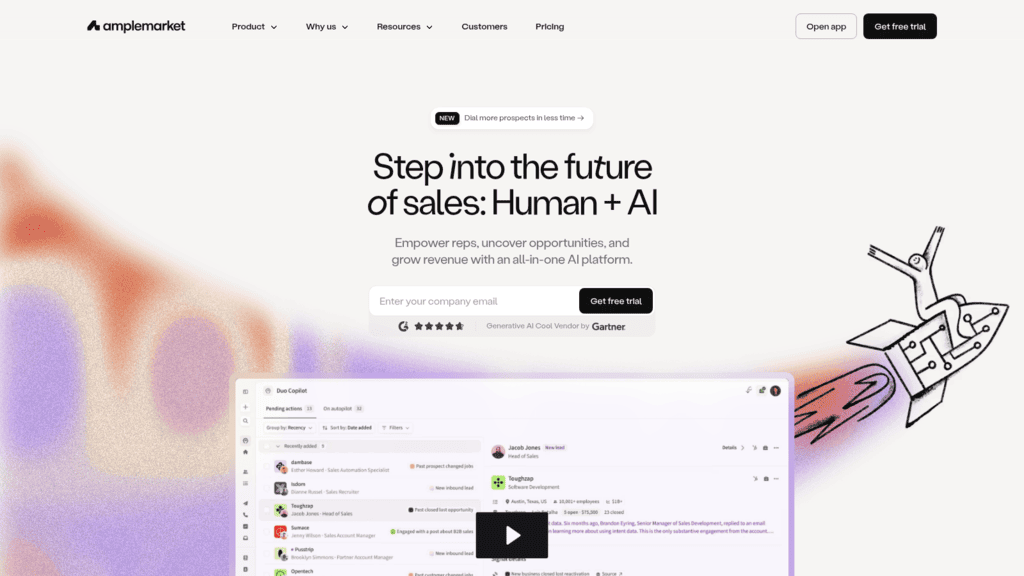 Amplemarket as one of the best ai research agents