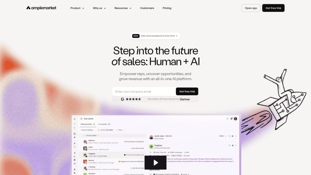 Amplemarket as one of the best sales execution software