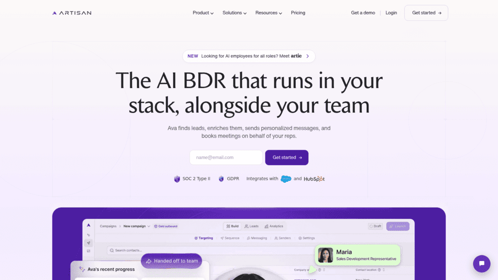 Artisan as one of the best ai appointment setters