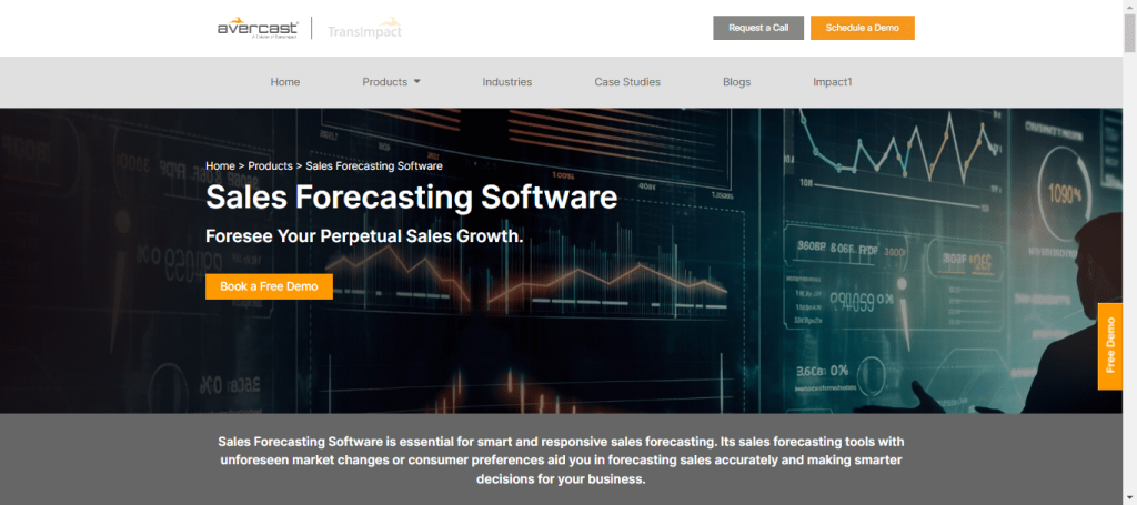 avercast as a sales forecasting software